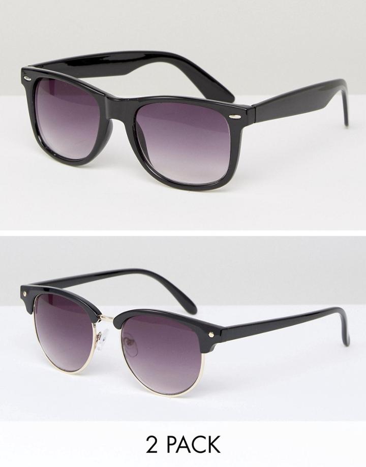 D-struct Sunglasses Two Pack - Black