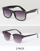 D-struct Sunglasses Two Pack - Black
