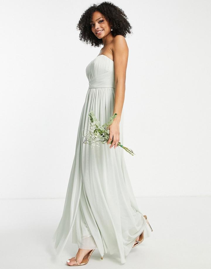 Lipsy Bridesmaid Multiway Maxi Dress In Sage-green