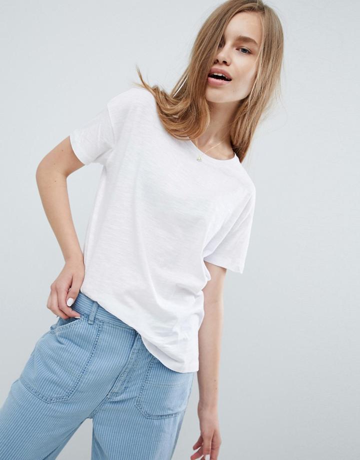 Pull & Bear Organic Tee In White - White