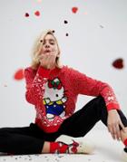 Hello Kitty X Asos Dabbing Holidays Sweater - Red