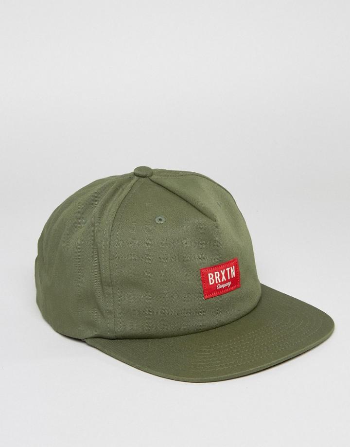 Brixton Hoover Snapback Cap - Green