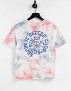 Vans X Parks Project Leave It Better Boxy Back Print T-shirt In Tie Dye-multi