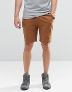 Asos Jersey Shorts In Brown - Daschund