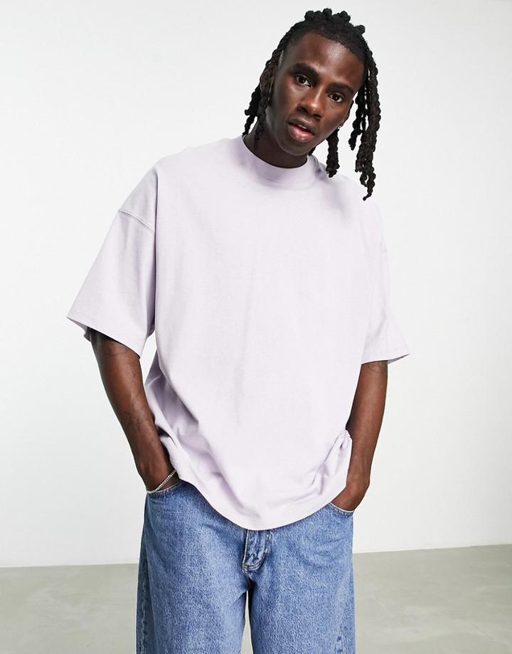 Topman Extreme Oversized Organic T-shirt In Lilac-purple