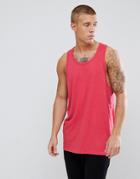Brave Soul Drop Arm Hole Racer Back Tank - Red