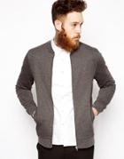 Asos Bomber In Jersey - Charcoal Marl