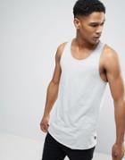 Jack & Jones Originals Tank With Raw Edges - Gray