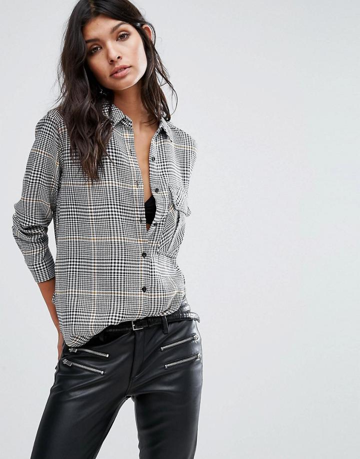 Mango Check Print Shirt - Multi