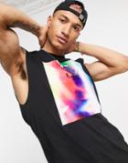 Calvin Klein Jeans Pride Large Chest Logo Tank In Black