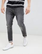 Esprit Slim Fit Tapered Jeans In Gray Wash - Gray