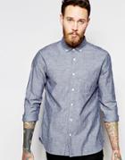 Ymc Shirt In Cotton Mix In Blue In Regular Fit - Blue