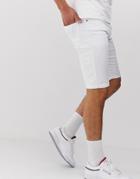 Apt Denim Shorts In White - White