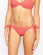 Freya Tie Side Bikini Bottoms - Coral