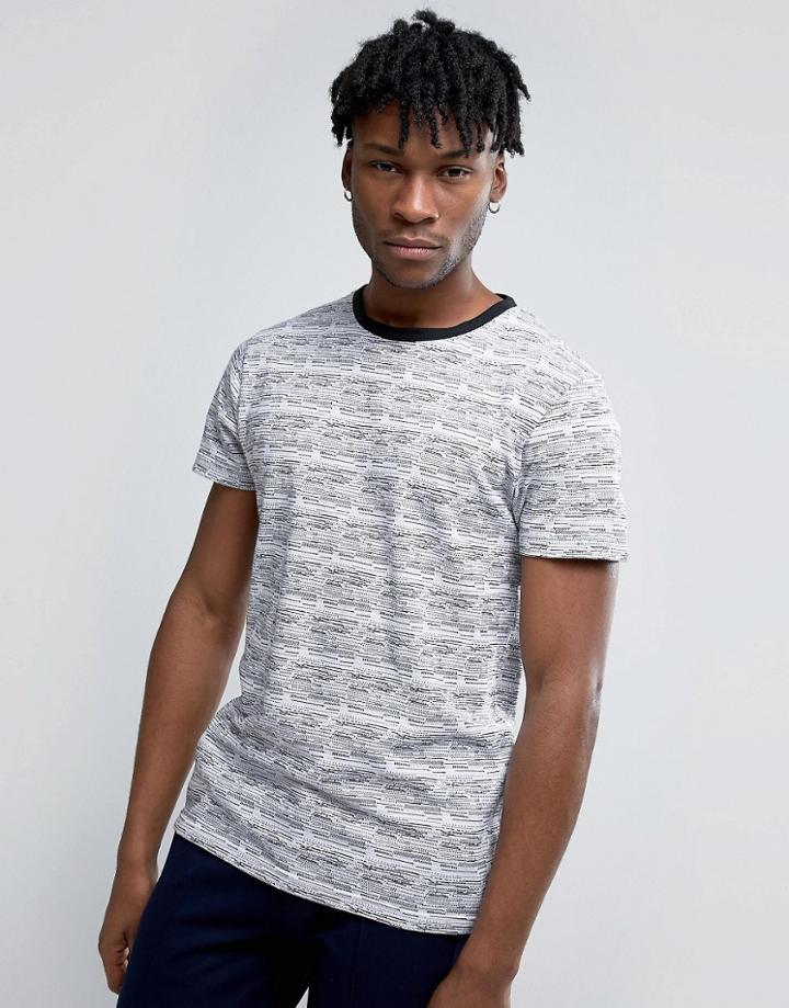 Bellfield Jacquard T-shirt - White
