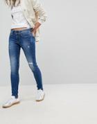 Pepe Jeans Pixie Mid Rise Skinny Jean - Blue