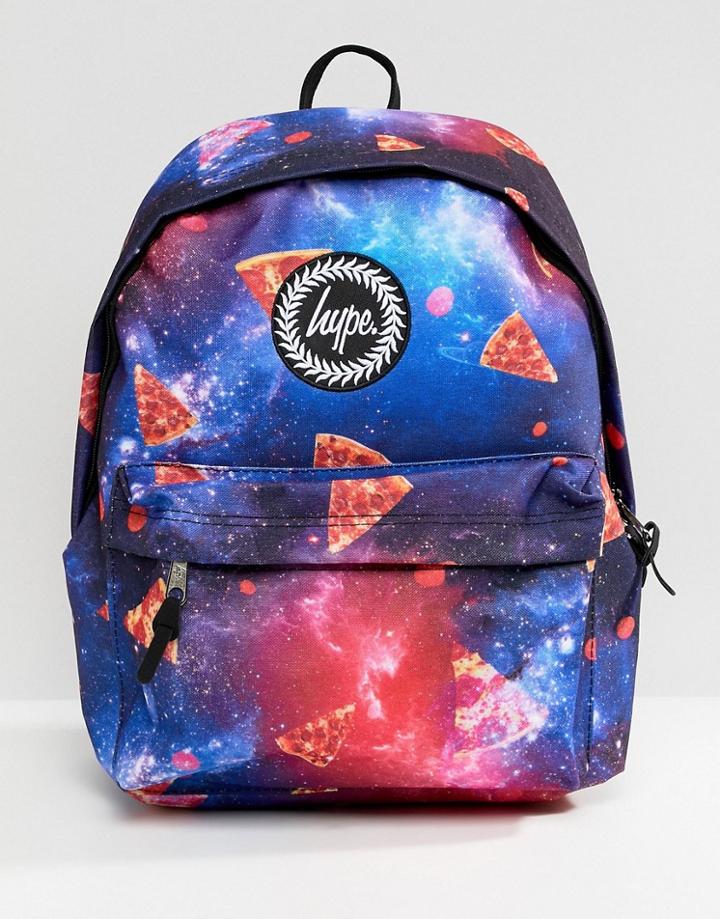Hype Backpack In Pizza Print - Blue