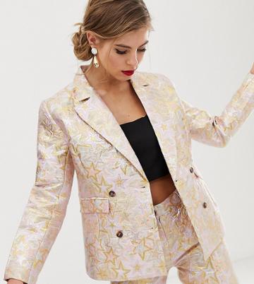 Dusty Daze Jacquard Blazer Two-piece - Pink