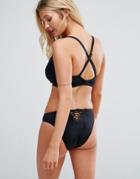 Pour Moi Lace Back Bikini Bottom - Black