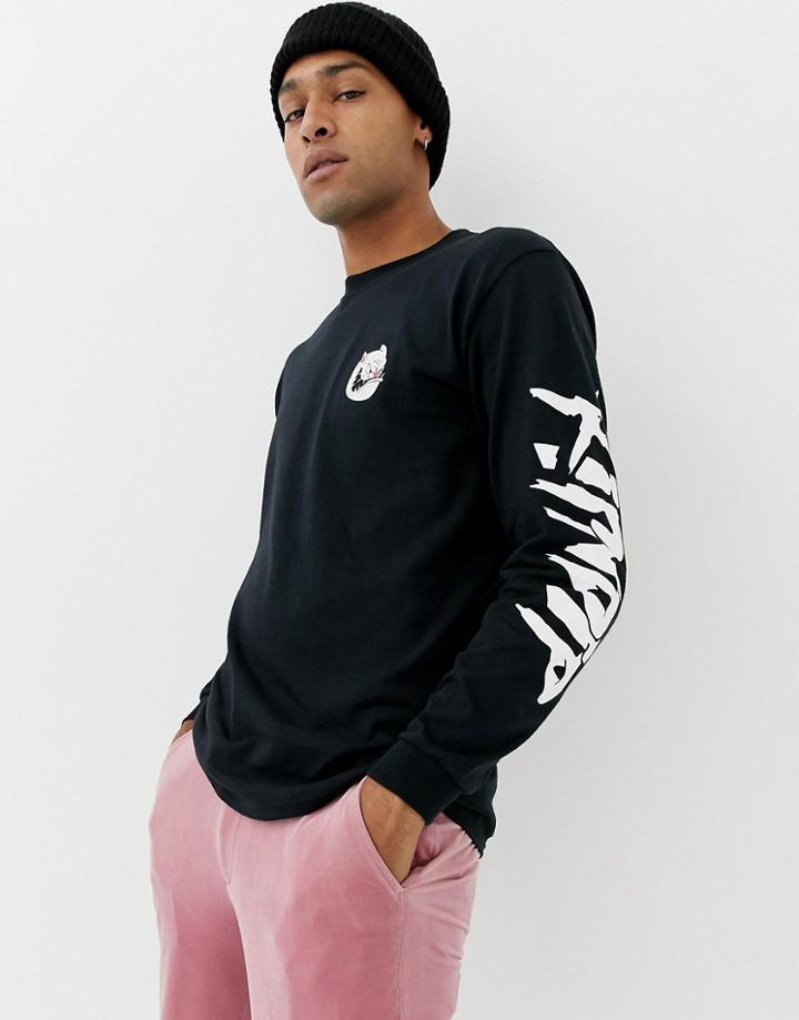 Ripndip Nerm Gear Head Long Sleeve T-shirt In Black - Black