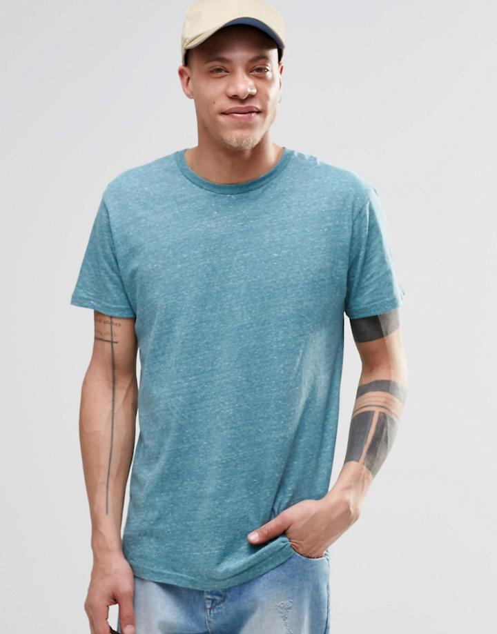 Cheap Monday Standard T-shirt Stripe Melange Teal - Teal Melange