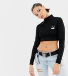 Puma Exclusive Black High Neck Long Sleeve Top - Black