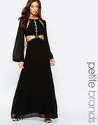 Jarlo Petite Venus Maxi Dress With Cut-outs - Black