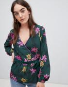 B.young Floral Wrap Top - Multi