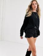 Allsaints Rita Long Sleeve T-shirt-black