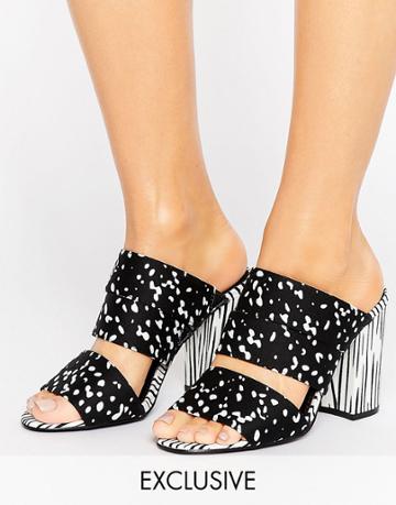 The March Strappy Heeled Mules - Multi