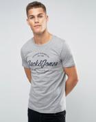 Jack & Jones Logo T-shirt In Gray - Gray
