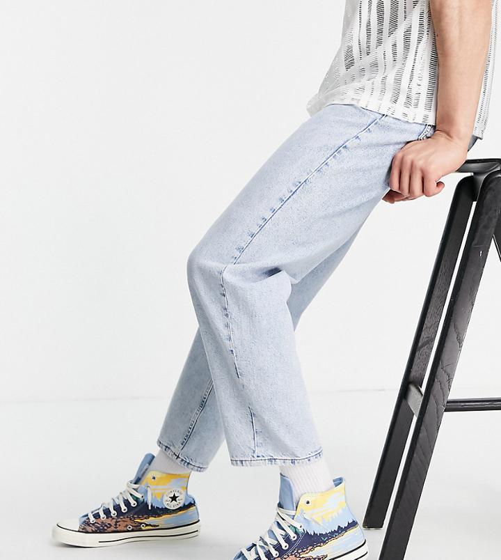 Reclaimed Vintage Inspired 90's Straight Jean In Authentic Blue Wash-blues