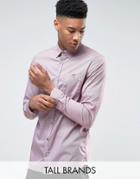 Ted Baker Tall Slim Smart Shirt In Spot - Red