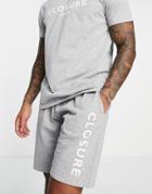 Closure Printed Logo Shorts In Gray - Part Of A Set