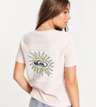 Quiksilver Logo Back Print Cropped T-shirt In Pink Exclusive At Asos