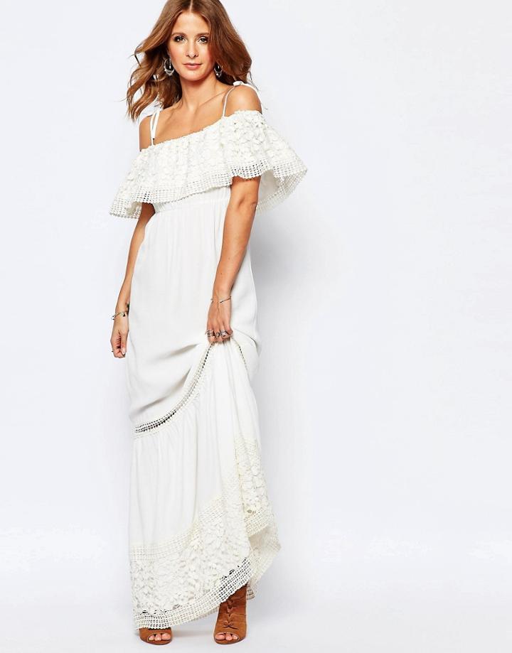 Millie Mackintosh Embroidered Maxi Dress - White