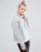 Monki Zip Detail Sweater - Gray