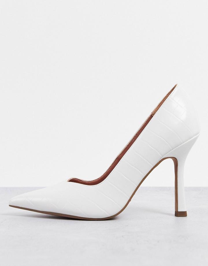 Asos Design Pablo High Heeled Pumps In White