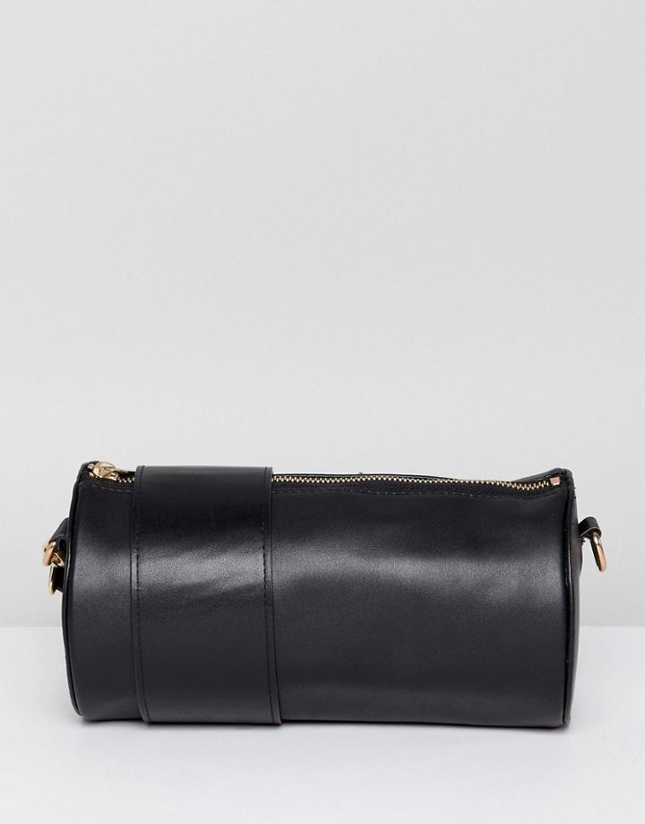 Asos Design Cylinder Cross Body Bag In Black - Black