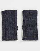 Asos Design Recycled Palm Warmer Gloves In Charcoal-grey