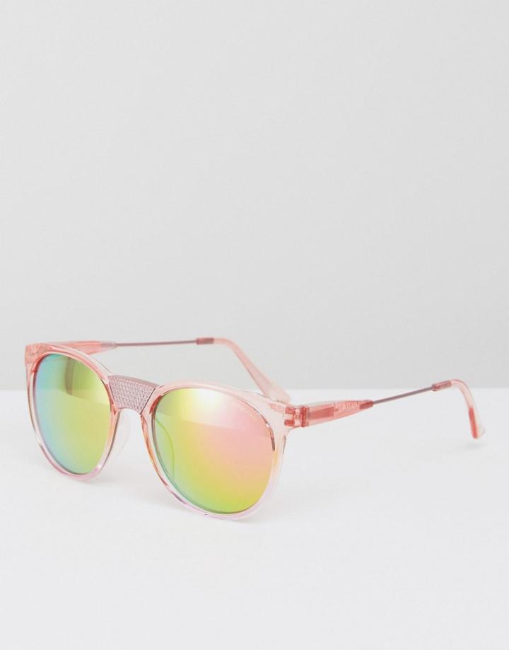 Minkpink D Frame Sunglasses With Mirror Lens - Pink