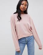 Asos Design Super Soft Batwing Sweatshirt In Mink-pink