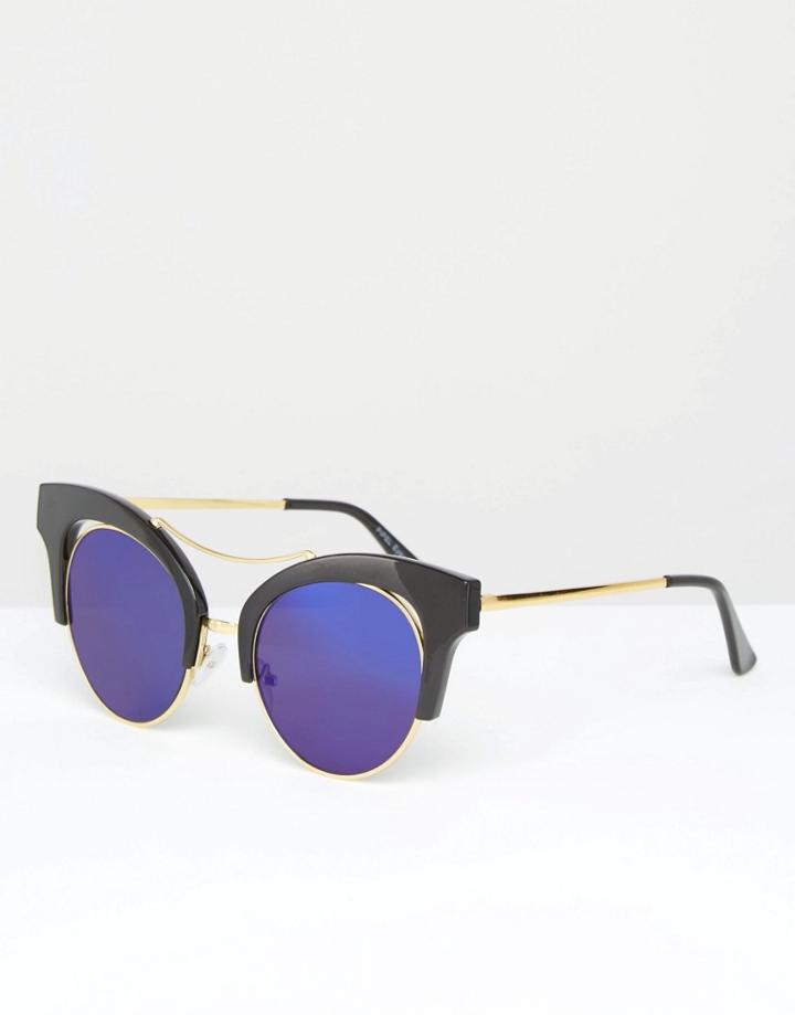 7x Half Frame Cat Eye Sunglasses