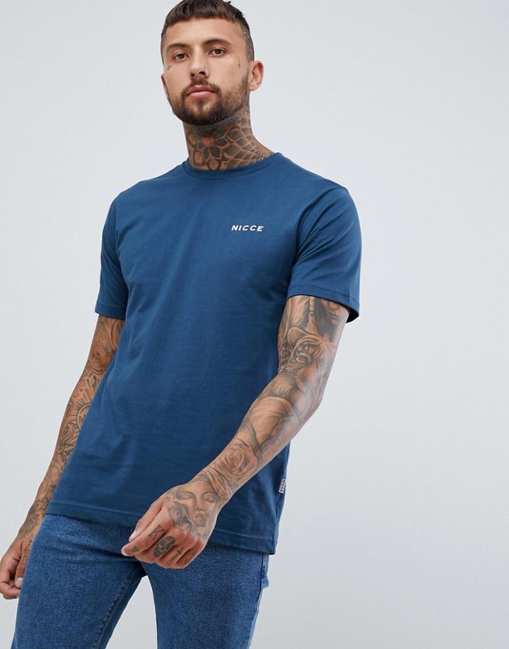 Nicce Logo T-shirt In Blue
