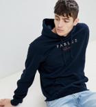 Parlez Hoodie With Sport Logo In Navy Exclusive To Asos - Navy