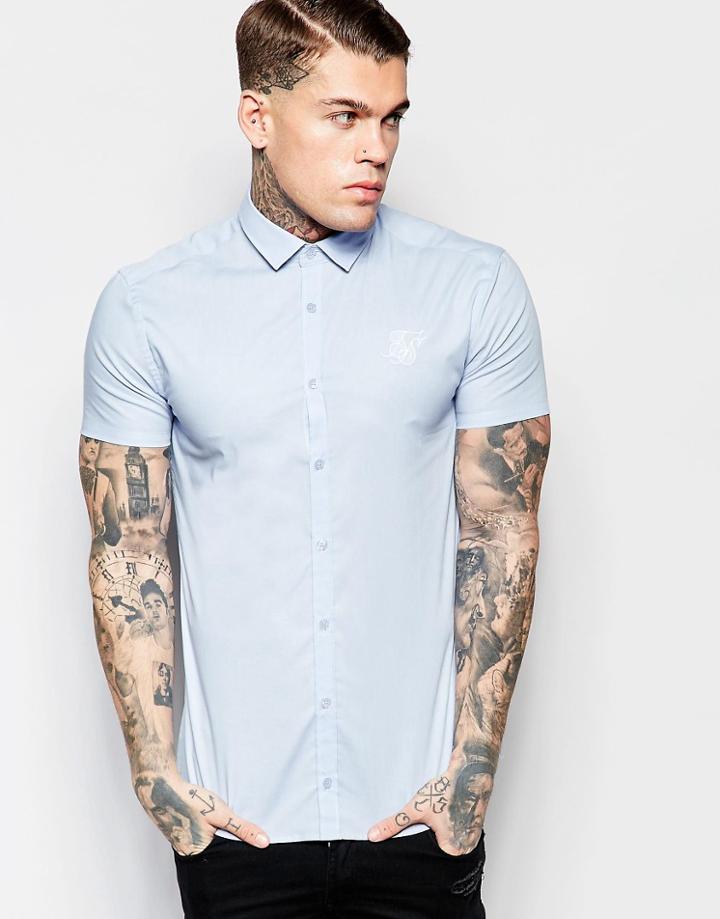 Siksilk Smart Shirt - Pale Blue