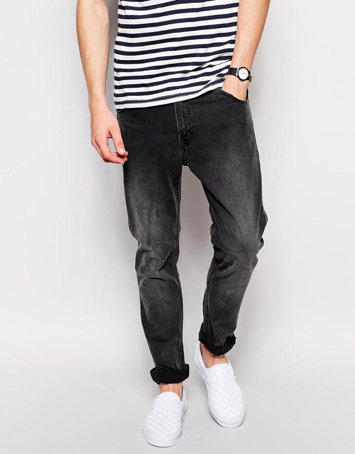 Weekday Jeans Friday Skinny Fit Black Coal