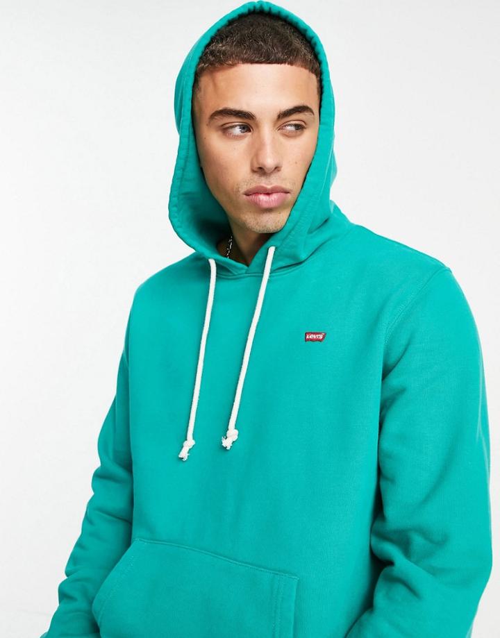 Levi's New Original Batwing Logo Hoodie In Alhambra Green