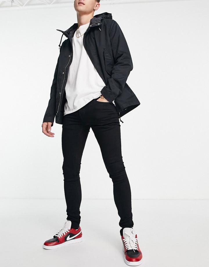 French Connection Super Skinny Stretch Jeans In Black