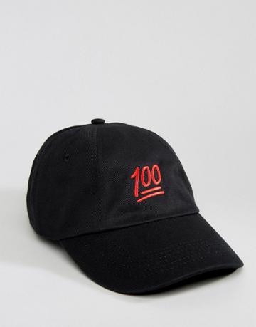 New Love Club 100 Embroidered Cap - Black